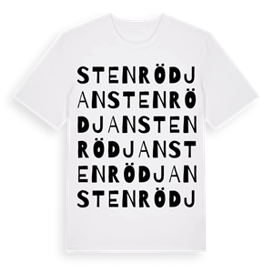 Stenrödjan ordlek t-shirt – ekologisk bomull t-shirt från Pinshirt