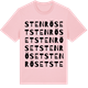 Pink Cotton t-shirt med Stenröset ordlek t-shirt