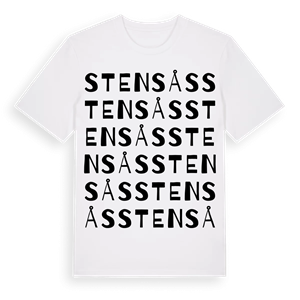 Stensås ordlek t-shirt – ekologisk bomull t-shirt från Pinshirt