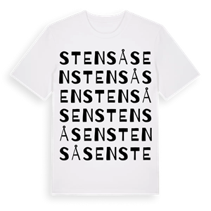 Stensåsen ordlek t-shirt – ekologisk bomull t-shirt från Pinshirt