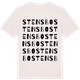 Vintage White t-shirt med Stensbo ordlek t-shirt