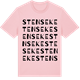 Pink Cotton t-shirt med Stenseke ordlek t-shirt