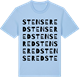 Blue Soul t-shirt med Stensered ordlek t-shirt