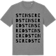 Mid Heather Gray t-shirt med Stensered ordlek t-shirt