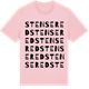 Pink Cotton t-shirt med Stensered ordlek t-shirt