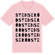 Pink Cotton t-shirt med Stenseröd ordlek t-shirt