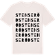 Vintage White t-shirt med Stenseröd ordlek t-shirt