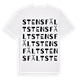 White t-shirt med Stensfält ordlek t-shirt