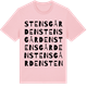 Pink Cotton t-shirt med Stensgården ordlek t-shirt