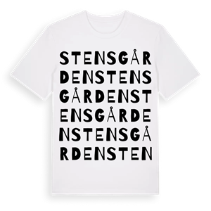 Stensgården ordlek t-shirt – ekologisk bomull t-shirt från Pinshirt
