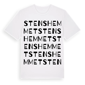 Stenshemmet ordlek t-shirt – ekologisk bomull t-shirt från Pinshirt