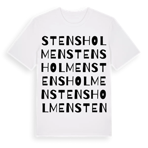 Stensholmen ordlek t-shirt – ekologisk bomull t-shirt från Pinshirt