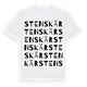 White t-shirt med Stenskär ordlek t-shirt