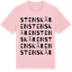 Pink Cotton t-shirt med Stenskären ordlek t-shirt