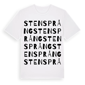Stensprång ordlek t-shirt – ekologisk bomull t-shirt från Pinshirt