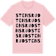 Pink Cotton t-shirt med Stensrud ordlek t-shirt