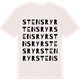 Vintage White t-shirt med Stensryr ordlek t-shirt