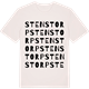 Vintage White t-shirt med Stenstorp ordlek t-shirt