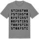 Mid Heather Gray t-shirt med Stenstorp ordlek t-shirt
