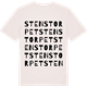 Vintage White t-shirt med Stenstorpet ordlek t-shirt