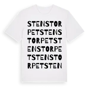 Stenstorpet ordlek t-shirt – ekologisk bomull t-shirt från Pinshirt