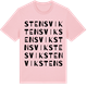 Pink Cotton t-shirt med Stensvik ordlek t-shirt