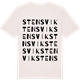 Vintage White t-shirt med Stensvik ordlek t-shirt