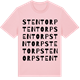 Pink Cotton t-shirt med Stentorp ordlek t-shirt