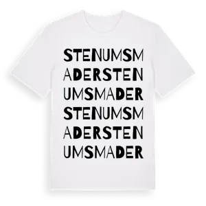 Stenums Mader ordlek t-shirt – ekologisk bomull t-shirt från Pinshirt