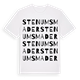 White t-shirt med Stenums mader ordlek t-shirt