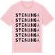 Pink Cotton t-shirt med Stenunga ordlek t-shirt