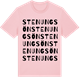 Pink Cotton t-shirt med Stenungsön ordlek t-shirt