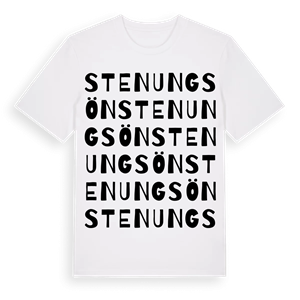 Stenungsön ordlek t-shirt – ekologisk bomull t-shirt från Pinshirt