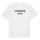 White t-shirt med Stenungsön i Sverige t-shirt