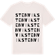 Vintage White t-shirt med Stenvik ordlek t-shirt