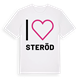 White t-shirt med Jag älskar Steröd t-shirt stort tryck