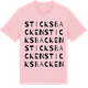 Pink Cotton t-shirt med Sticksbacken ordlek t-shirt