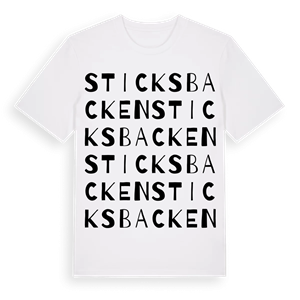Sticksbacken ordlek t-shirt – ekologisk bomull t-shirt från Pinshirt