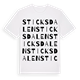 White t-shirt med Sticksdalen ordlek t-shirt