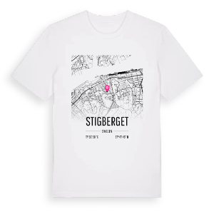 Stigberget karta t-shirt – ekologisk bomull t-shirt från Pinshirt