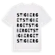 White t-shirt med Stigberget ordlek t-shirt