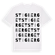 White t-shirt med Stigberget ordlek t-shirt
