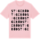 Pink Cotton t-shirt med Stigeröd ordlek t-shirt