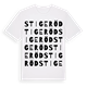 White t-shirt med Stigeröd ordlek t-shirt