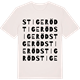 Vintage White t-shirt med Stigeröd ordlek t-shirt