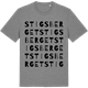 Mid Heather Gray t-shirt med Stigsberget ordlek t-shirt