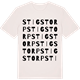 Vintage White t-shirt med Stigstorp ordlek t-shirt