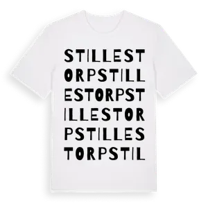 Stillestorp ordlek t-shirt – ekologisk bomull t-shirt från Pinshirt