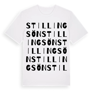 Stillingsön ordlek t-shirt – ekologisk bomull t-shirt från Pinshirt