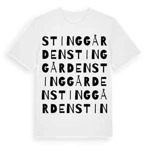 Stinggården ordlek t-shirt – ekologisk bomull t-shirt från Pinshirt